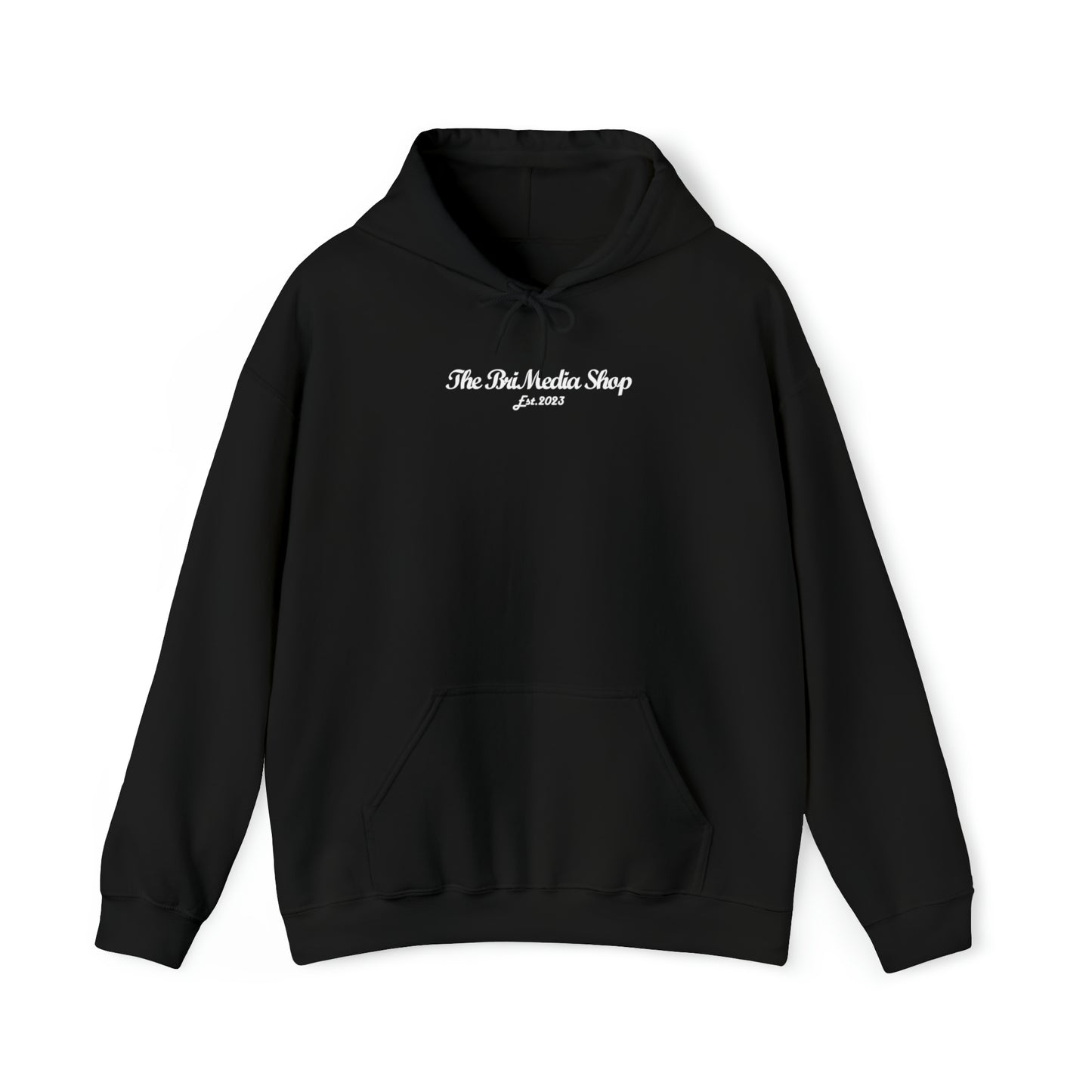 'Black' Embroidery Heavy Blend Hoodie