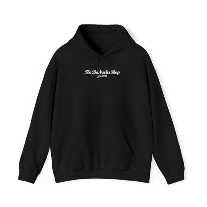 'Black' Embroidery Heavy Blend Hoodie