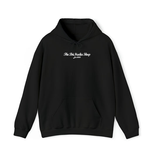 'Black' Embroidery Heavy Blend Hoodie