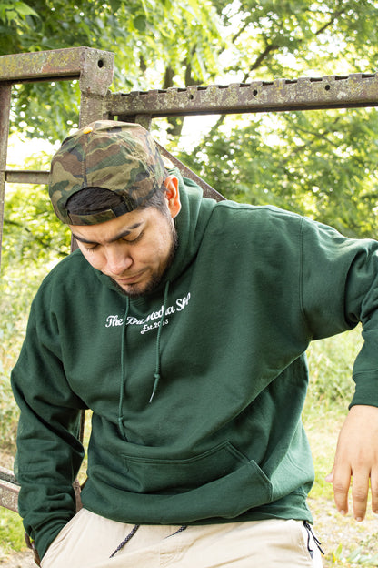 'Forest Green' Embroidery Heavy Blend Hoodie